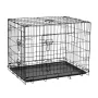 REBEL ANIMALS Metalowa Klatka dla Psa, Kennel, Rozmiar XL 91x60x67 cm, Czarny