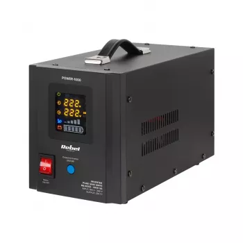 Rebel POWER-1000 Zasilacz awaryjny UPS - Przetwornica czystego sinusa z funkcją ładowania 12V 230V 1000VA/700W
