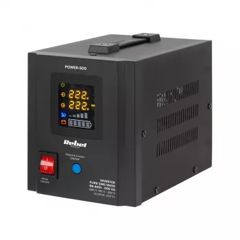 Rebel POWER-500 Zasilacz awaryjny (UPS) - Falownik czystej fali sinusoidalnej z ładowarką 12V 230V 500VA/300W