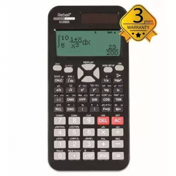 REBELL Kalkulator Naukowy SC2080 – 240 funkcji, 2-linijkowy LCD, zasilany bateryjnie, czarny