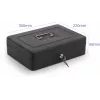 RED EAGLE BOX-300 Metalowa kasetka na pieniądze z zamkiem na klucz, czarna, stalowa