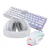 REDRAGON 3-w-1 Przewodowy Zestaw Gamingowy - Klawiatura, Mysz, Słuchawki - Biały