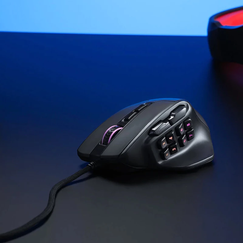 REDRAGON Aatrox 6200DP RGB MMO Gaming Mysz - Czarny