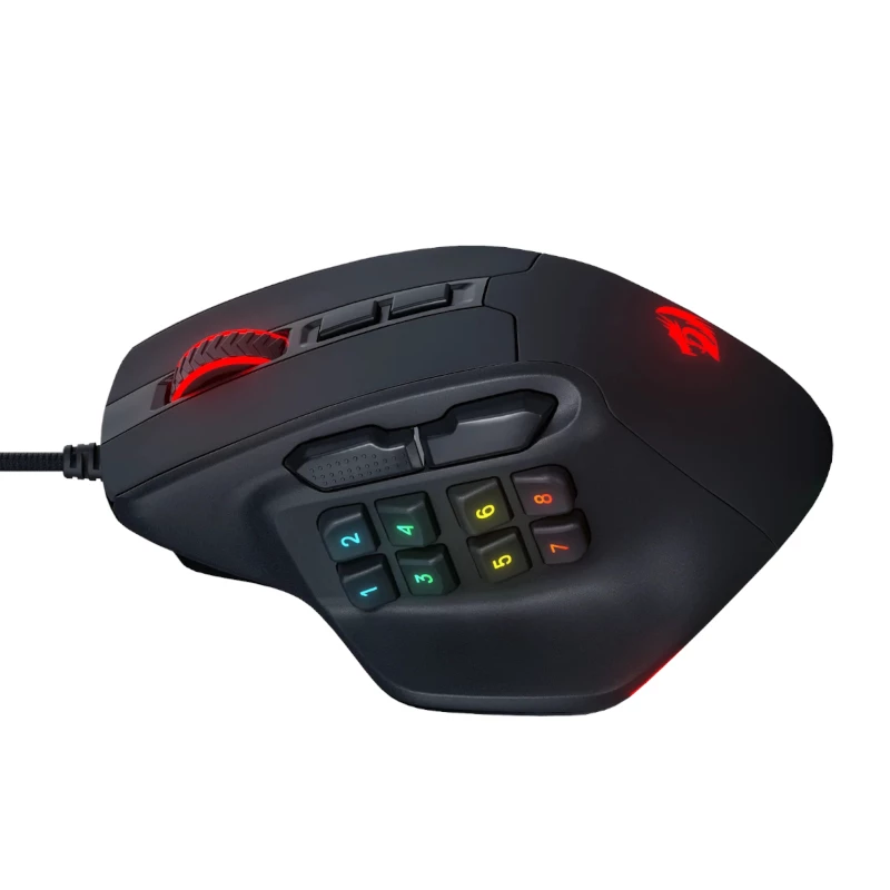 REDRAGON Aatrox 6200DP RGB MMO Gaming Mysz - Czarny