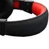 REDRAGON ARES Nauszny przewodowy zestaw słuchawkowy do gier z czerwonym podświetleniem LED, dookólnym mikrofonem na wysięgniku, przetwornikami 40mm, wtykiem 3.5mm, czarny