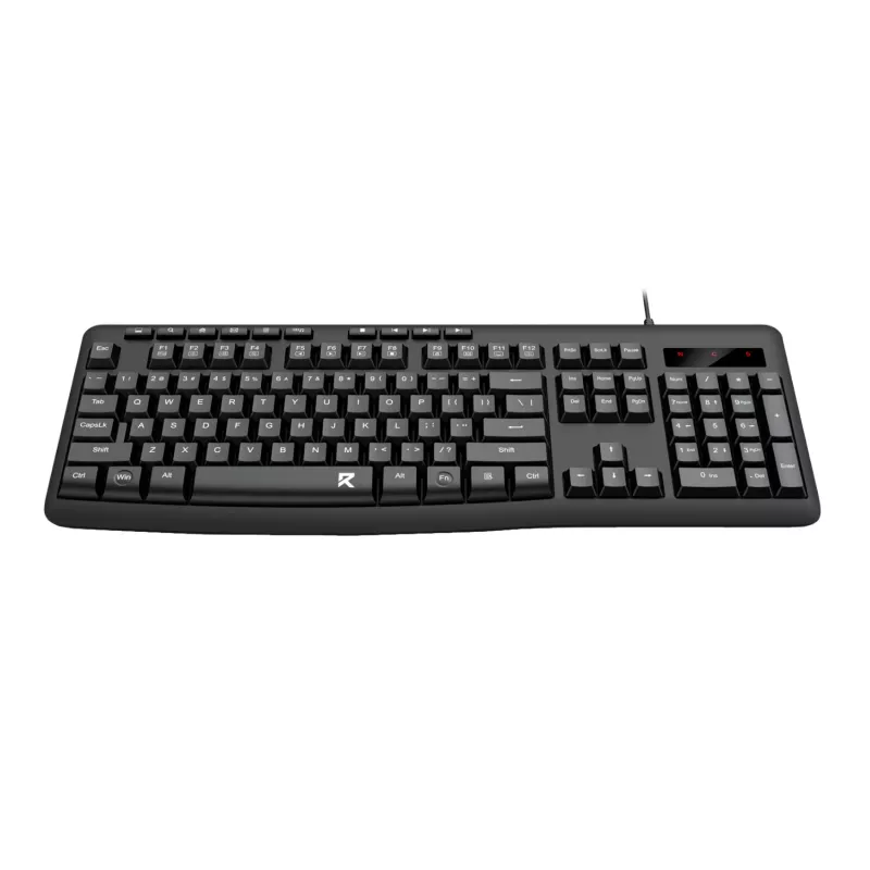 Redragon BK-7366 Pełnowymiarowa ergonomiczna przewodowa klawiatura membranowa biurowa - czarna