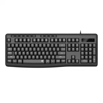 Redragon BK-7366 Pełnowymiarowa ergonomiczna przewodowa klawiatura membranowa biurowa - czarna