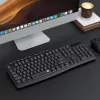 Redragon BK-7367 Pełnowymiarowa ergonomiczna bezprzewodowa klawiatura membranowa biurowa - czarna