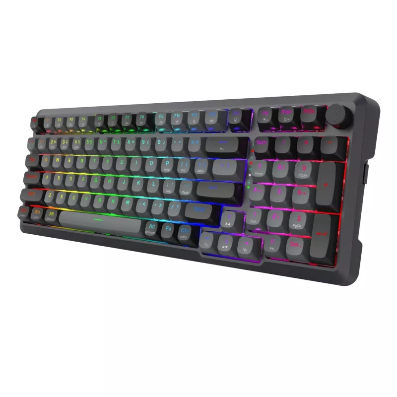 Redragon BRAGI PRO K688 98+1 Bezprzewodowa Klawiatura Mechaniczna z Montażem Gasket (Triple Mode, RGB, Hot-Swappable, Cream Linear Switches)