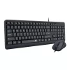 Redragon BS-7092 Przewodowy zestaw klawiatury i myszy gamingowej, podświetlenie RGB, 3200 DPI, czarny
