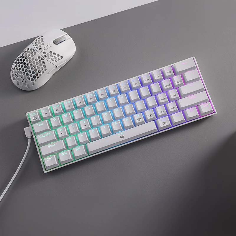 REDRAGON DRAGONBORN Przewodowa klawiatura mechaniczna RGB 67 klawiszy - Biała