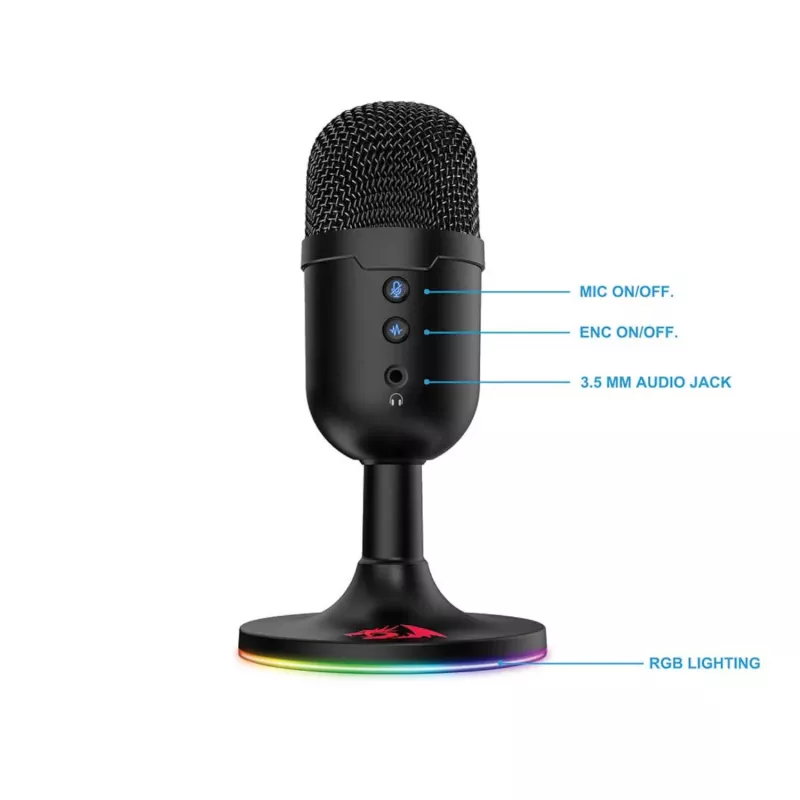 Redragon GM303 PULSAR Gaming Stream Mikrofon - Czarny