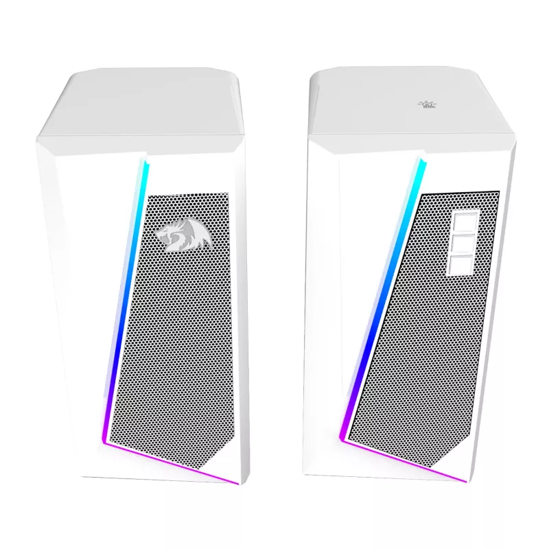 Redragon GS20W ANVIL 3W 2.0 RGB Stereo Desktop PC Speakers - Biały