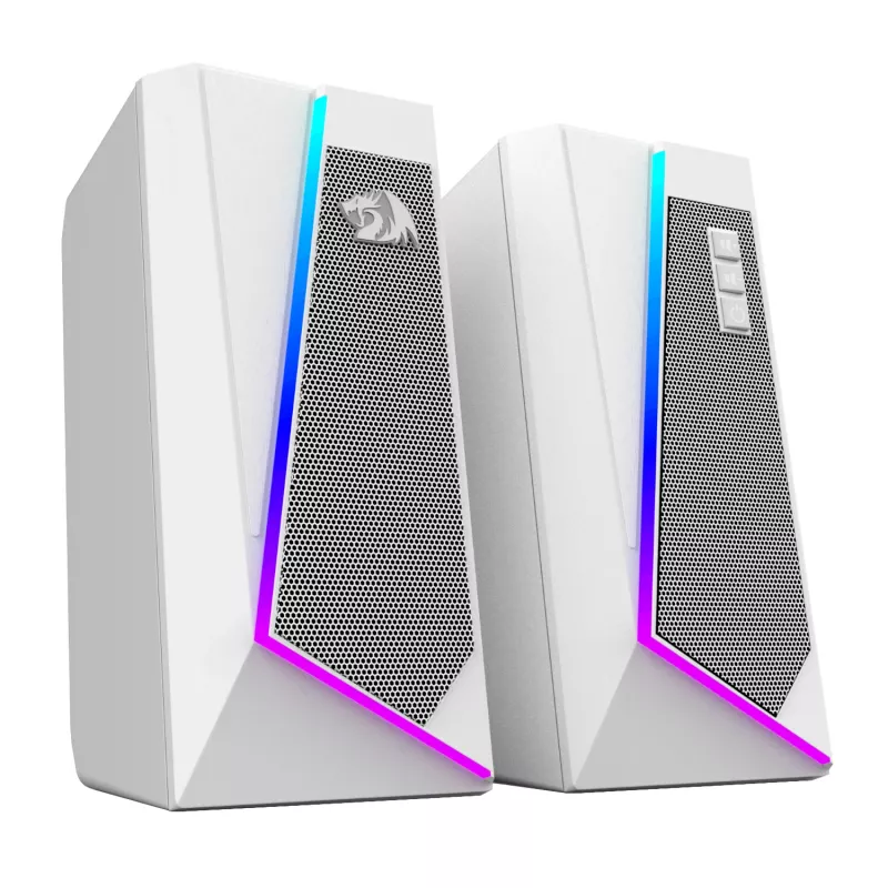 Redragon GS20W ANVIL 3W 2.0 RGB Stereo Desktop PC Speakers - Biały