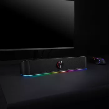 Redragon GS560 Adiemus 2.0 RGB USB/Aux Gaming Soundbar - Czarny