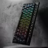 REDRAGON Horus Mini Pro 61-klawiszowa bezprzewodowa klawiatura mechaniczna RGB Low Profile do gier - czarna (przełącznik czerwony)