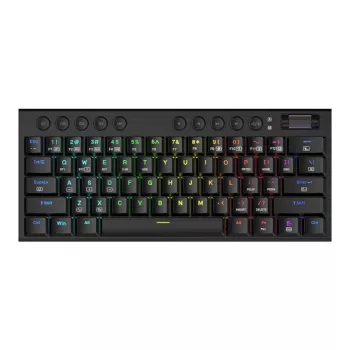 REDRAGON Horus Mini Pro 61-klawiszowa bezprzewodowa klawiatura mechaniczna RGB Low Profile do gier - czarna (przełącznik czerwony)
