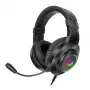 REDRAGON HYLAS H260RGB Nauszniki Gamingowe z Mikrofonem Odpinanym, Przetworniki 50mm, Podświetlenie RGB, Audio 3.5mm + Zasilanie USB, Czarny