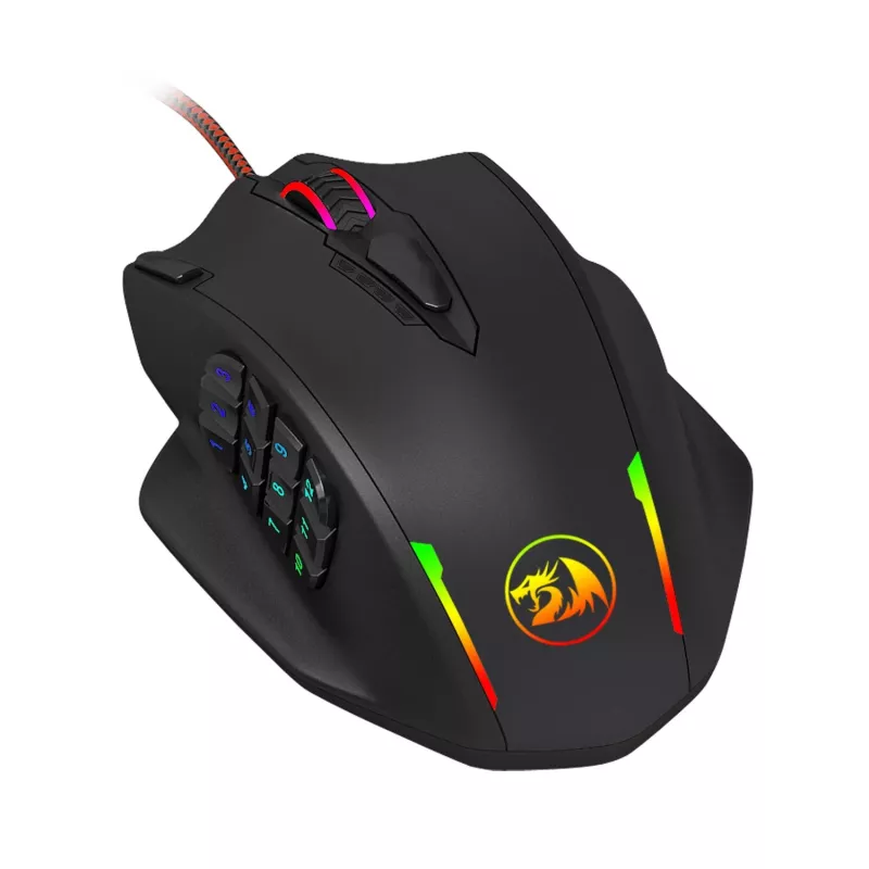 REDRAGON IMPACT 12400DPI MMO Gaming Mouse - Czarny
