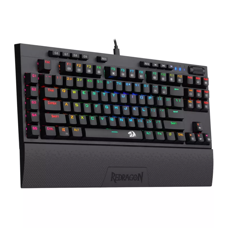 Redragon K588 RGB Pro BROADSWORD TKL Mechaniczna przewodowa klawiatura gamingowa - Czarny