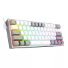 Redragon K617 FIZZ 60% Przewodowa Klawiatura Gamingowa RGB - Biało-Szara