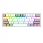 Redragon K617 FIZZ 60% Przewodowa Klawiatura Gamingowa RGB - Biało-Szara