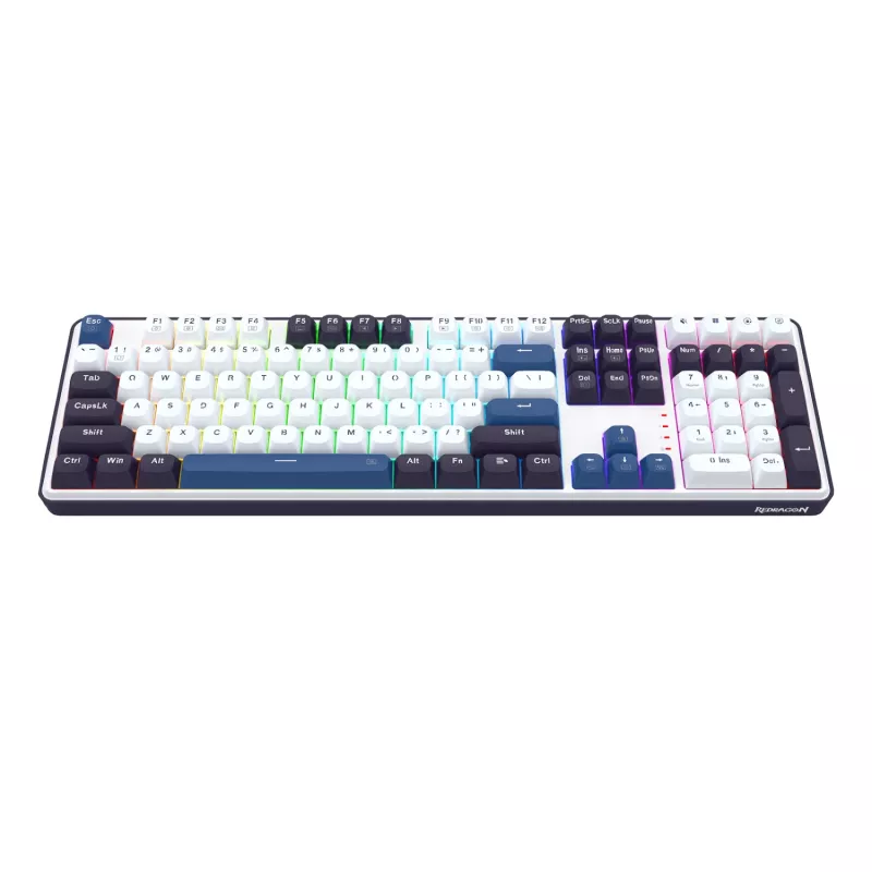 Redragon K689 WYVERN RGB Przewodowa Klawiatura Mechaniczna - Biała/Czarna