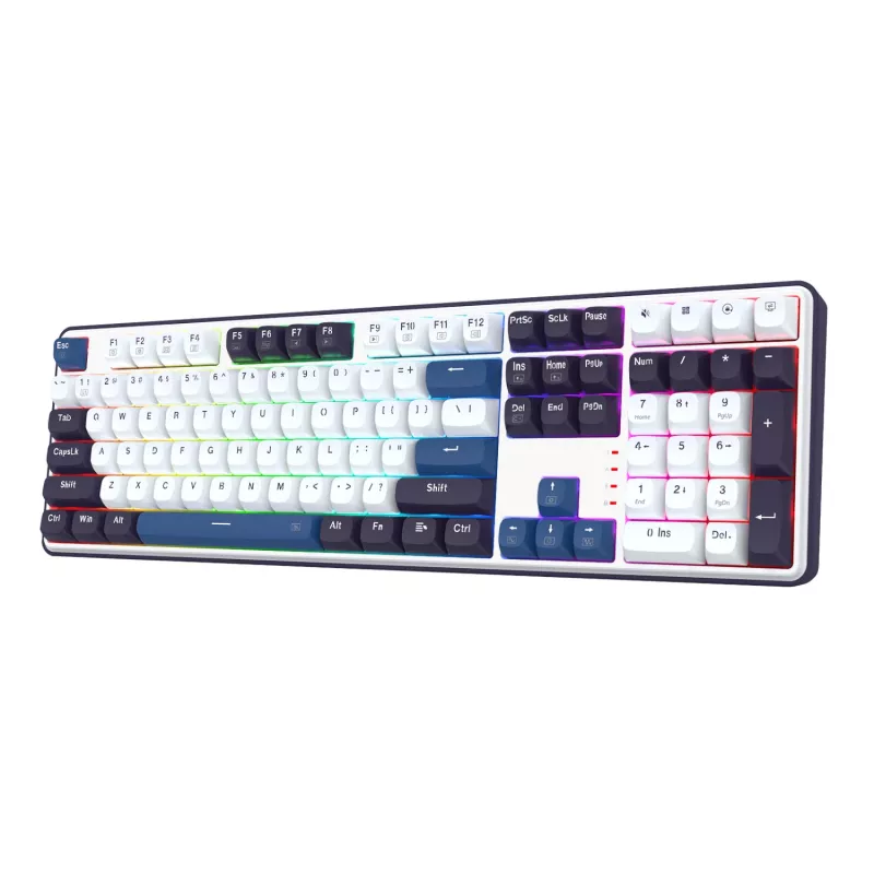 Redragon K689 WYVERN RGB Przewodowa Klawiatura Mechaniczna - Biała/Czarna
