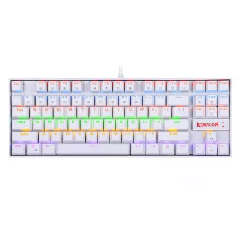 REDRAGON KUMARA Mechaniczna klawiatura 87 klawiszy z podświetleniem RGB do gier - Biała