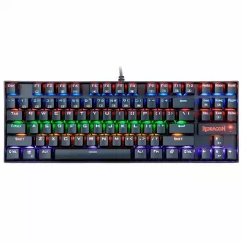 Redragon KUMARA RGB Mechaniczna Klawiatura Gamingowa - Tenkeyless 87-klawiszowa, Przełączniki Outemu Red, Podświetlenie RGB, Czarna