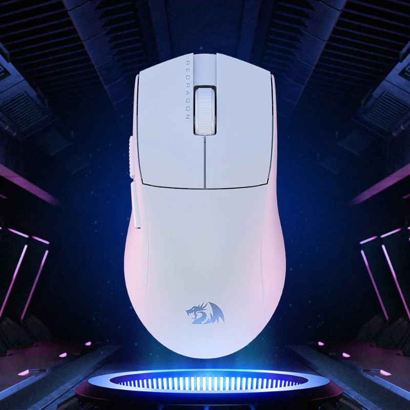 Redragon M916 PRO 1K 3-trybowa bezprzewodowa mysz gamingowa – Biała