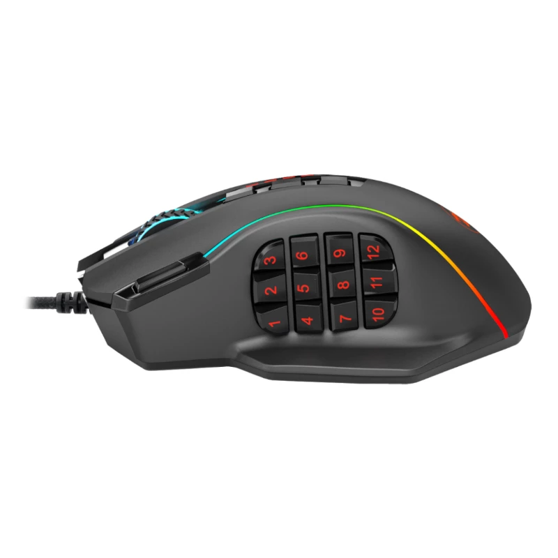 REDRAGON PERDICTION 4 12400DPI RGB MMO Ergonomiczna Mysz Gamingowa - Czarna