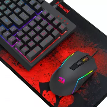 Redragon RD-S149 4-w-1 Zestaw Gamingowy: Klawiatura RGB, Mysz Optyczna, Słuchawki i Podkładka