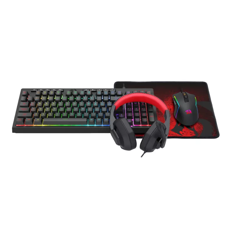Redragon RD-S149 4-w-1 Zestaw Gamingowy: Klawiatura RGB, Mysz Optyczna, Słuchawki i Podkładka
