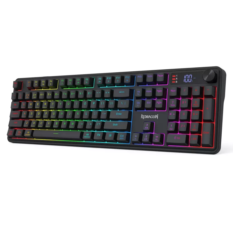 Redragon RM104 PRO VOLCANO RGB Bezprzewodowa Membranowa Klawiatura Gamingowa - Czarna