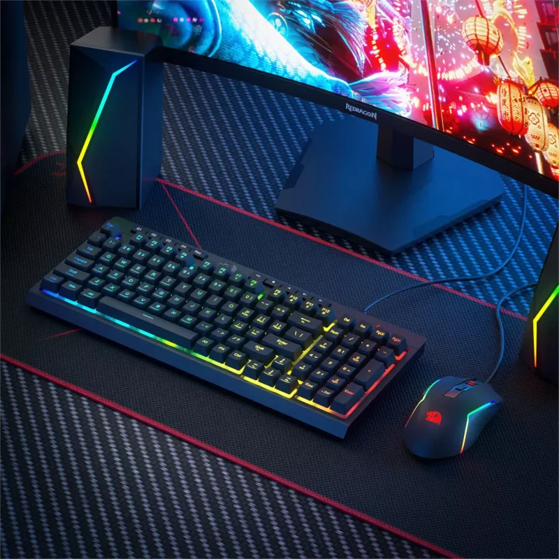 Redragon RYLO S141 Membranowa Klawiatura i Mysz do Gier Przewodowy Zestaw