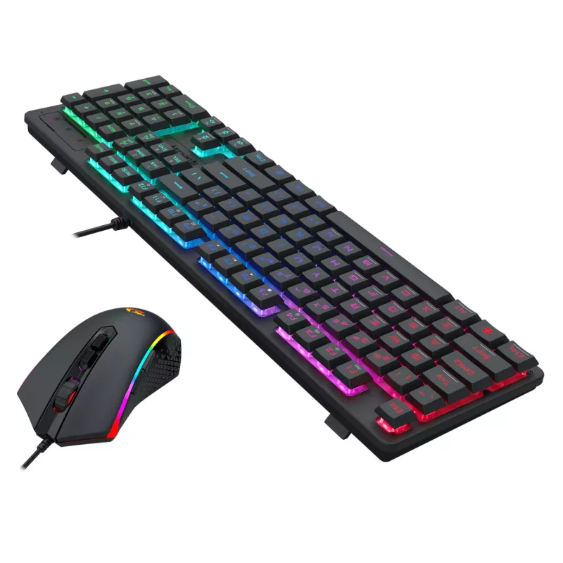 Redragon S107 RGB Gaming Essentials Przewodowy zestaw klawiatury i myszy gamingowej