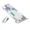 Redragon S151 Przewodowy zestaw klawiatury i myszy gamingowej RGB - biały i szary
