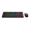 Redragon S162 RGB 3-trybowy bezprzewodowy zestaw mechanicznej klawiatury i myszy gamingowej - Czarny