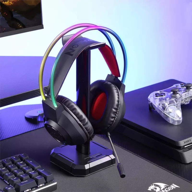 Redragon SCREAM Nauszniki RGB do gier - Czarny