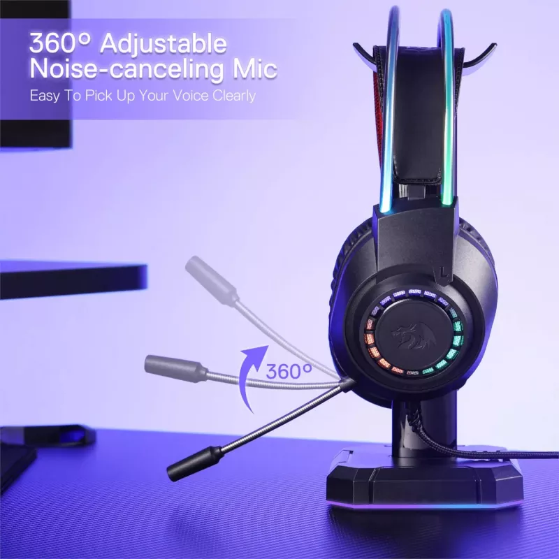 Redragon SCREAM Nauszniki RGB do gier - Czarny
