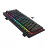 Redragon SHIVA K522 PRO RGB Bezprzewodowa klawiatura gamingowa - Tri-Mode TKL mechaniczna, Hot-Swappable czerwone przełączniki, czarna