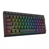 Redragon SHIVA K522 PRO RGB Bezprzewodowa klawiatura gamingowa - Tri-Mode TKL mechaniczna, Hot-Swappable czerwone przełączniki, czarna