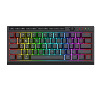 Redragon SHIVA K522 PRO RGB Bezprzewodowa klawiatura gamingowa - Tri-Mode TKL mechaniczna, Hot-Swappable czerwone przełączniki, czarna