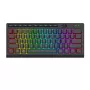 Redragon SHIVA K522 PRO RGB Bezprzewodowa klawiatura gamingowa - Tri-Mode TKL mechaniczna, Hot-Swappable czerwone przełączniki, czarna