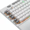 REDRAGON SHIVA Klawiatura membranowa - Biała, pełnowymiarowa, podświetlenie RGB, 6 klawiszy makro, odpinana podpórka pod nadgarstki, przewodowa USB