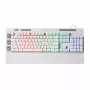 REDRAGON SHIVA Klawiatura membranowa - Biała, pełnowymiarowa, podświetlenie RGB, 6 klawiszy makro, odpinana podpórka pod nadgarstki, przewodowa USB