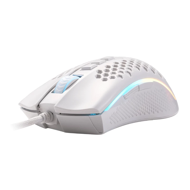 REDRAGON STORM WIRED RGB Mysz Gamingowa - Lekka konstrukcja plastra miodu, 12400 DPI, 7 programowalnych przycisków, przełączniki Omron, stopki PTFE