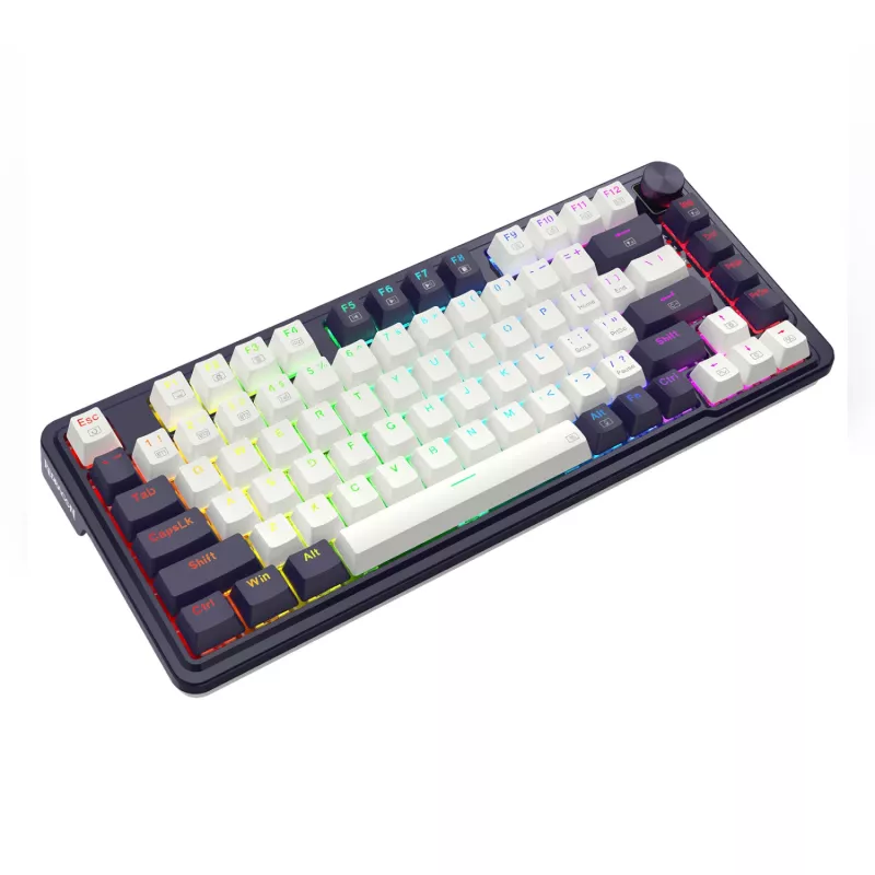 Redragon UCAL K673 PRO 65% Tri-Mode Bezprzewodowa Mechaniczna Klawiatura Gamingowa - Czarna (Hot-Swappable, Gasket Mount, RGB)