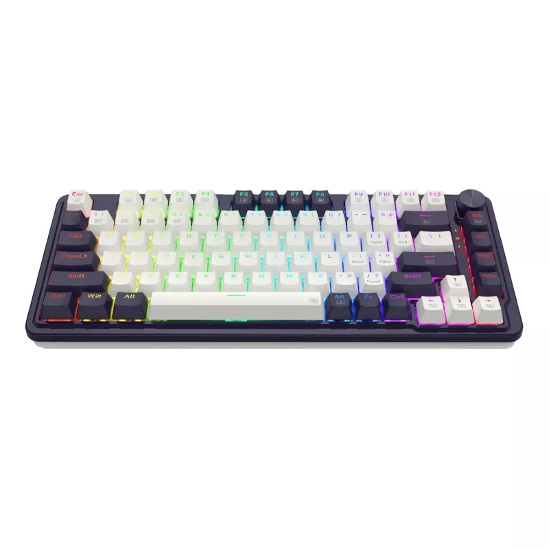Redragon UCAL K673 PRO 65% Tri-Mode Bezprzewodowa Mechaniczna Klawiatura Gamingowa - Czarna (Hot-Swappable, Gasket Mount, RGB)